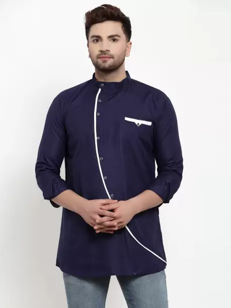 Men Solid Cotton Kurtas